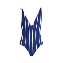 Load image into Gallery viewer, Slim V One Piece in White Stripes