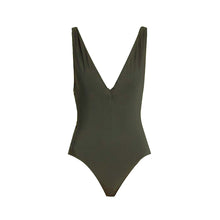 Load image into Gallery viewer, Slim V One Piece in Moss Green