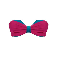 Load image into Gallery viewer, Two-Tone Underwire Bandeau in Pink/Aqua