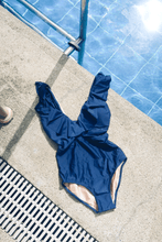 Load image into Gallery viewer, Crete Ruffle One Piece in Navy