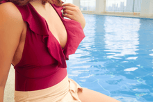 Load image into Gallery viewer, Crete Ruffle One Piece in Navy