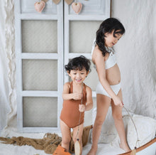 Load image into Gallery viewer, KIDS V-Neck High Waist in White