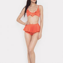 Load image into Gallery viewer, Ruffled Skirt in Salmon