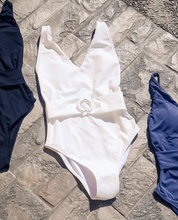Load image into Gallery viewer, Anguilla Belt One Piece in White