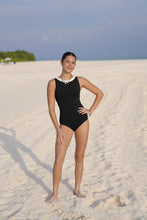 Load image into Gallery viewer, TK KIDS Piped One Piece in Black