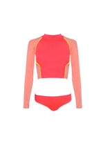 Load image into Gallery viewer, KIDS Cropped Rashguard in Pink Lemonade
