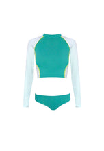 Load image into Gallery viewer, KIDS Cropped Rashguard in Seafoam

