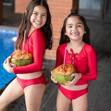 Load image into Gallery viewer, KIDS Grommet Rashguard in Scarlet Red