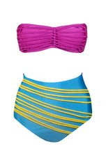 Load image into Gallery viewer, Milos High Waist in Aqua Pink Yellow
