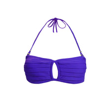 Load image into Gallery viewer, Pleated Underwire Top Bandeau in Purple
