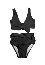 Load image into Gallery viewer, KIDS Tie Knot Ruched in Black