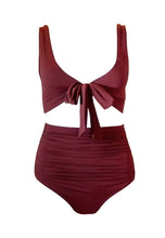 Load image into Gallery viewer, Tie Knot Ruched in Red Brick