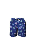 Load image into Gallery viewer, Kids Navy Doodle Swim Shorts