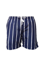 Load image into Gallery viewer, Navy/Stripe Swim Shorts