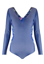 Load image into Gallery viewer, V-Neck Onesie in Navy Doodle