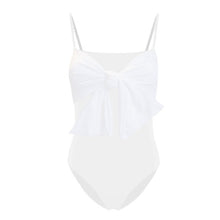 Load image into Gallery viewer, TK Ribbon Onesie in White
