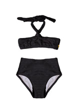 Load image into Gallery viewer, KIDS V-Neck High Waist in Black
