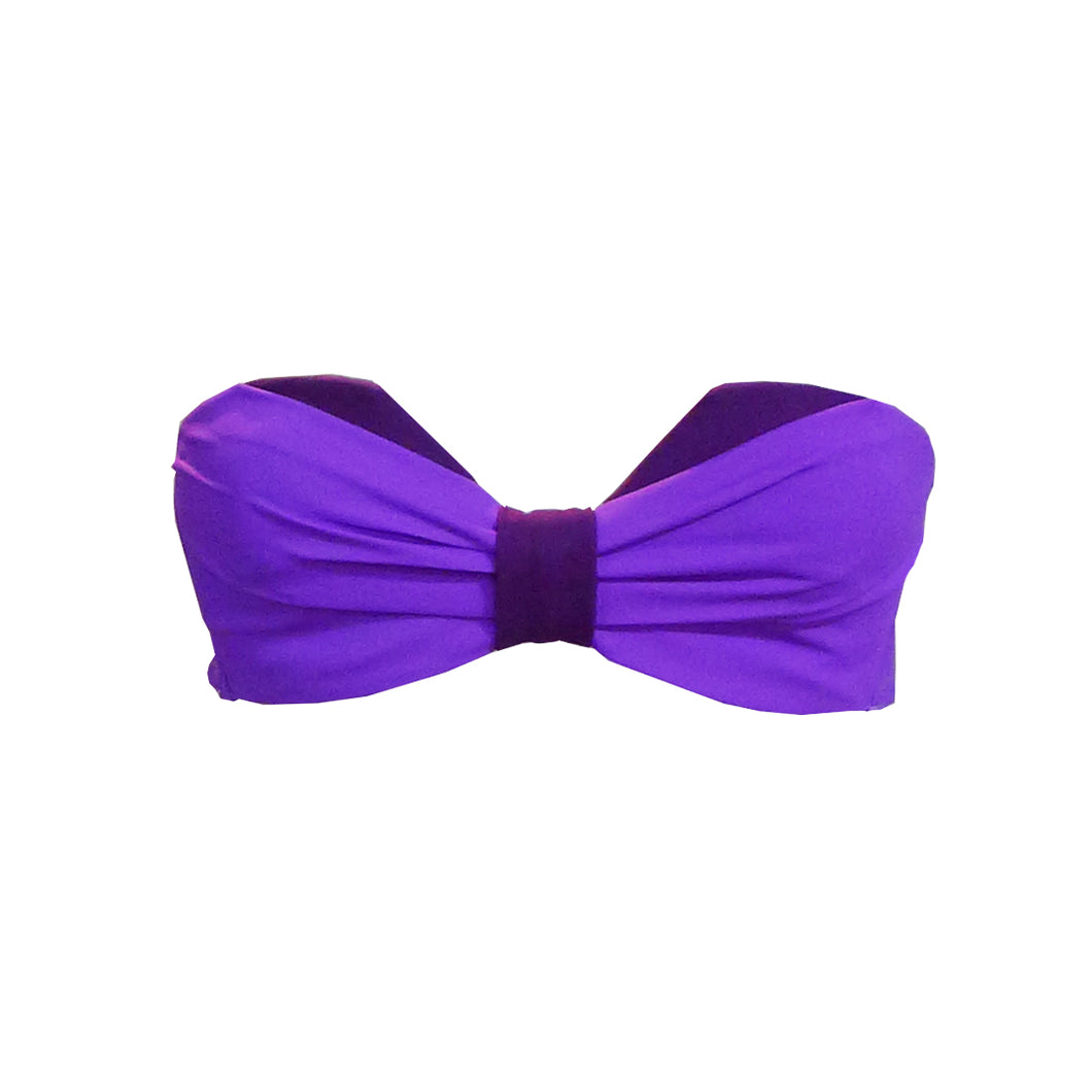 Two-Tone Underwire Bandeau in Purple