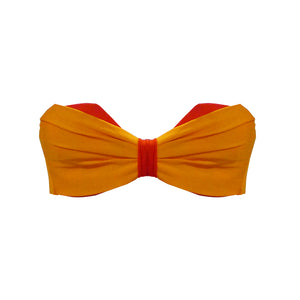 Two-Tone Underwire Bandeau in Sun Orange