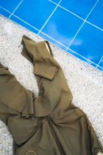 Load image into Gallery viewer, Crete Ruffle One Piece in Olive
