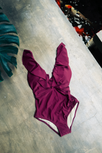 Load image into Gallery viewer, Crete Ruffle One Piece in Rumba Red
