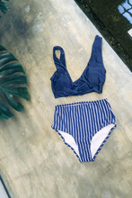 Load image into Gallery viewer, Tie Knot Ruched in Stripes
