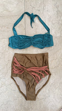 Load image into Gallery viewer, Milos High Waist in Teal Cappucino
