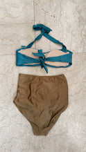 Load image into Gallery viewer, Milos High Waist in Teal Cappucino

