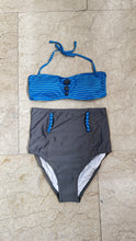 Load image into Gallery viewer, Button High Waist in Blue Gun
