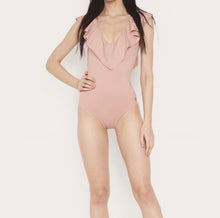 Load image into Gallery viewer, Deep-V Ruffled in Blush
