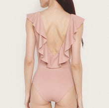 Load image into Gallery viewer, Deep-V Ruffled in Blush
