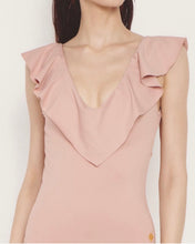 Load image into Gallery viewer, Deep-V Ruffled in Blush
