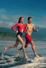 Load image into Gallery viewer, Cutout Rashguard in Marigold Stripes
