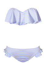Load image into Gallery viewer, Byron Bay in Powder Blue &amp; White Stripes
