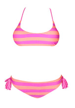 Load image into Gallery viewer, Tassel Bikini in Bright Stripes
