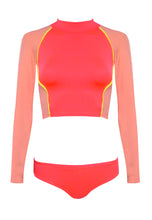 Load image into Gallery viewer, Cropped Rashguard in Pink Lemonade
