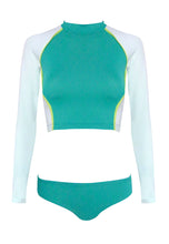 Load image into Gallery viewer, Cropped Rashguard in Seafoam
