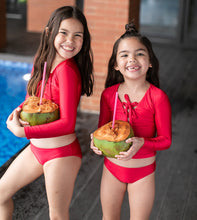 Load image into Gallery viewer, KIDS Grommet Rashguard in Leaf

