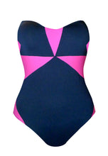 Load image into Gallery viewer, Maya Bay in Carmine Pink &amp; Navy
