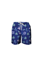 Load image into Gallery viewer, Kids Navy Doodle Swim Shorts
