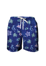 Load image into Gallery viewer, Navy Doodle Swim Shorts
