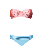 Load image into Gallery viewer, Rive Gauche Bandeau in Salmon &amp; Ice Blue
